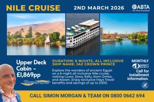Duration: 6 Nights, All Inclusive Ship Name: Jaz Crown Prince