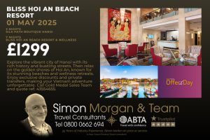 3 nights Silk Path Boutique Hanoi 7 nights Bliss Hoi An Beach Resort & Wellness