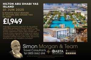 6 nights half board 5* Hilton Abu Dhabi Yas Island