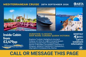 Duration: 14 nights Ship name: Cunard Queen Victoria