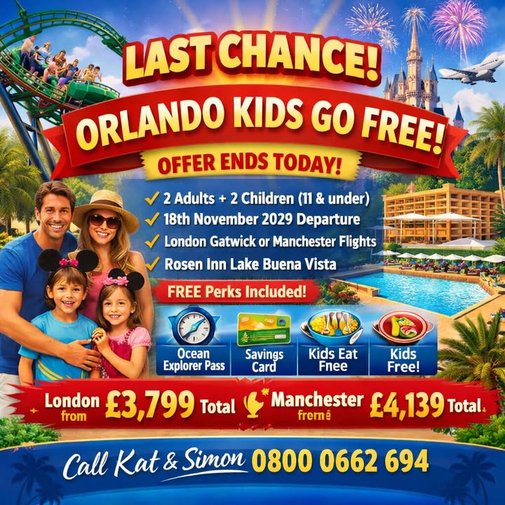 Family Deal: Orlando 2029 – One Child Goes FREE!