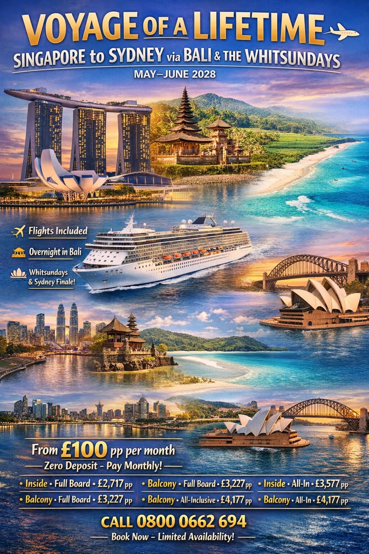 🌏🚢 VOYAGE OF A LIFETIME: SINGAPORE TO SYDNEY VIA BALI & THE WHITSUNDAYS 🚢🌏
