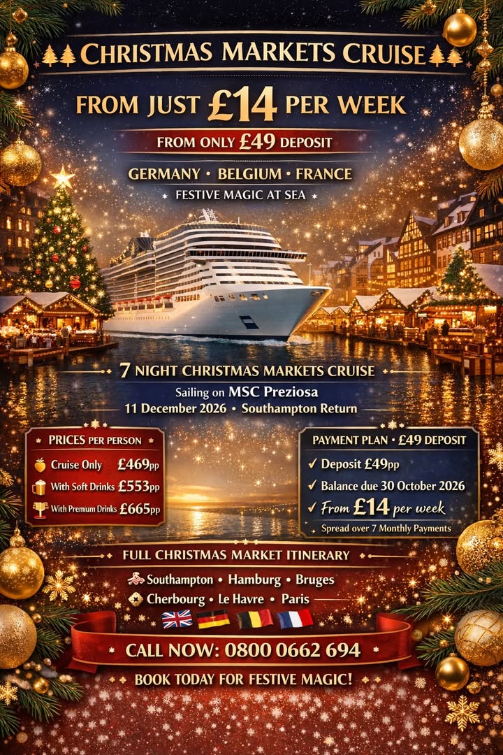 🎄🎄 Christmas Markets Cruise: Just £14 per Week 🎄🎄