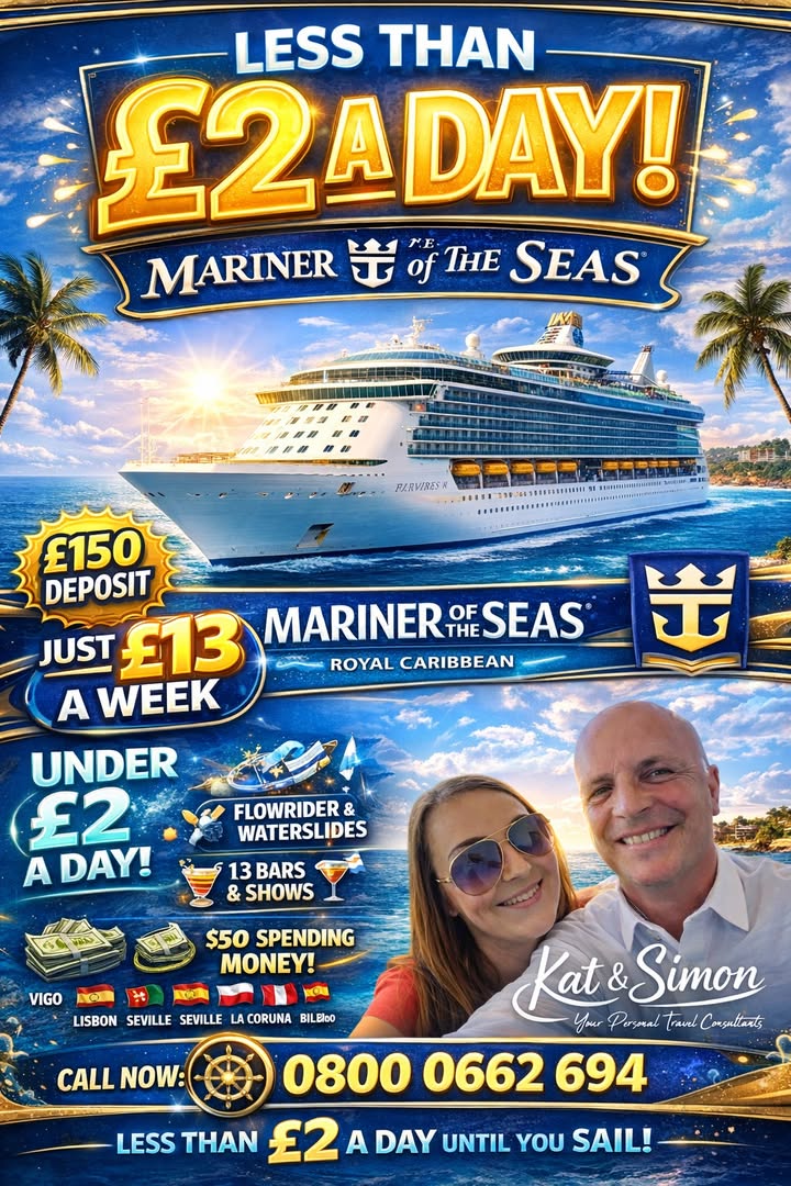 ROYAL CARIBBEAN CRUISE: £2 A DAY!