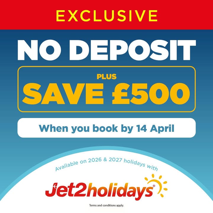 ZERO DEPOSIT: Book Your Jet2Holiday Now! ✈️