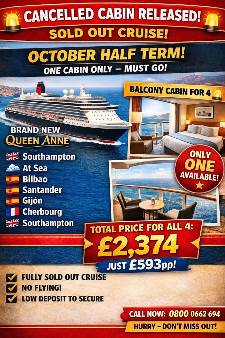 🚨🛳️ CANCELLED CABIN JUST LANDED – COMPLETELY SOLD OUT CRUISE!! 🛳️🚨
