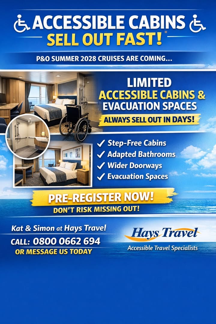 ♿️ Act Fast: P&O 2028 Launch – Accessible Cabins 💡