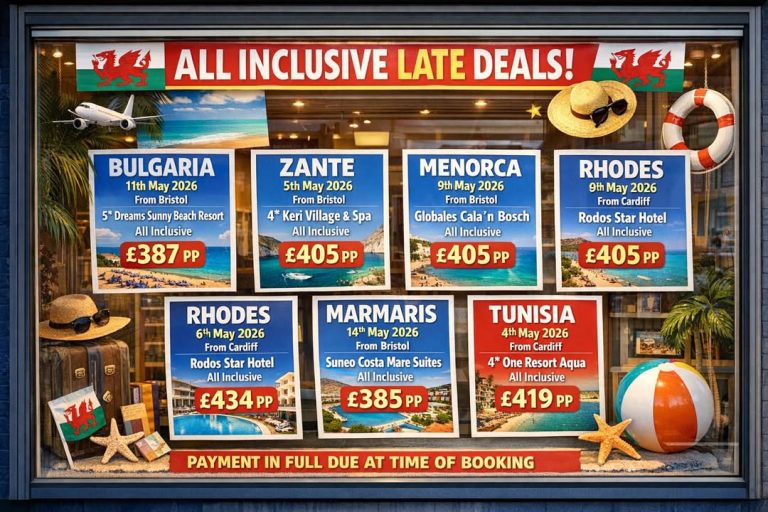 ALL INCLUSIVE LATE DEALS FOR WELSH CUSTOMERS