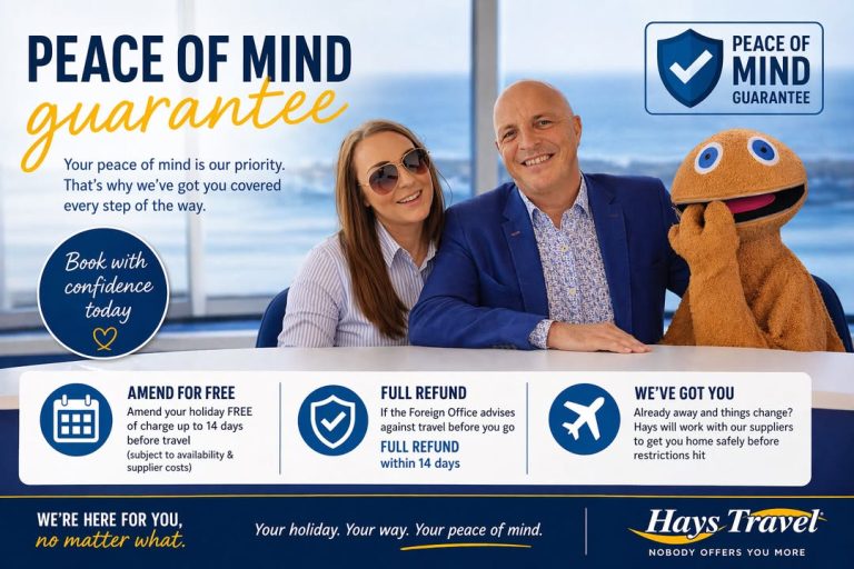 HAYS TRAVEL BRINGS BACK ‘PEACE OF MIND GUARANTEE’ 🚨