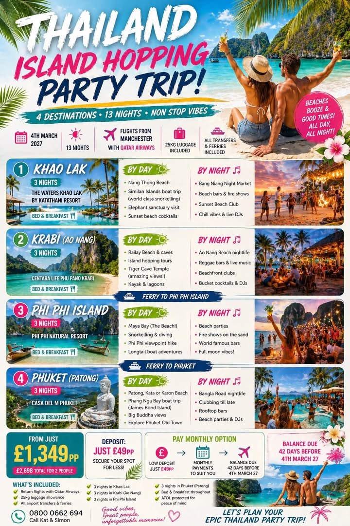 THAILAND ISLAND HOPPING PARTY TRIP
