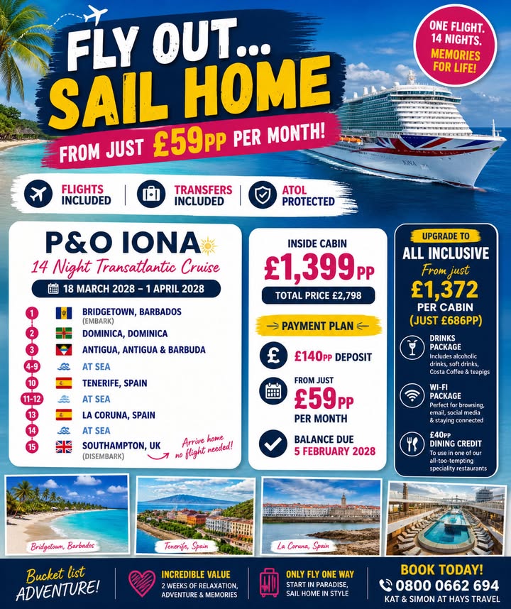 CARIBBEAN TRANSATLANTIC CRUISE: FLY OUT… SAIL HOME 🚢✈️