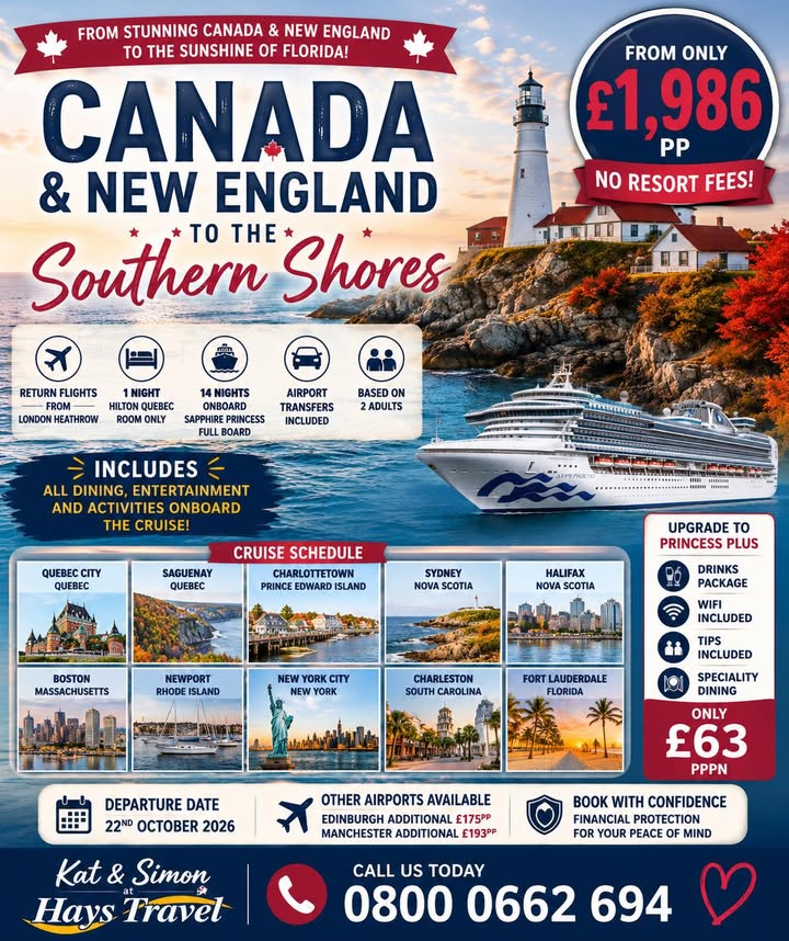 Exploring Canada & New England to the Southern Shores