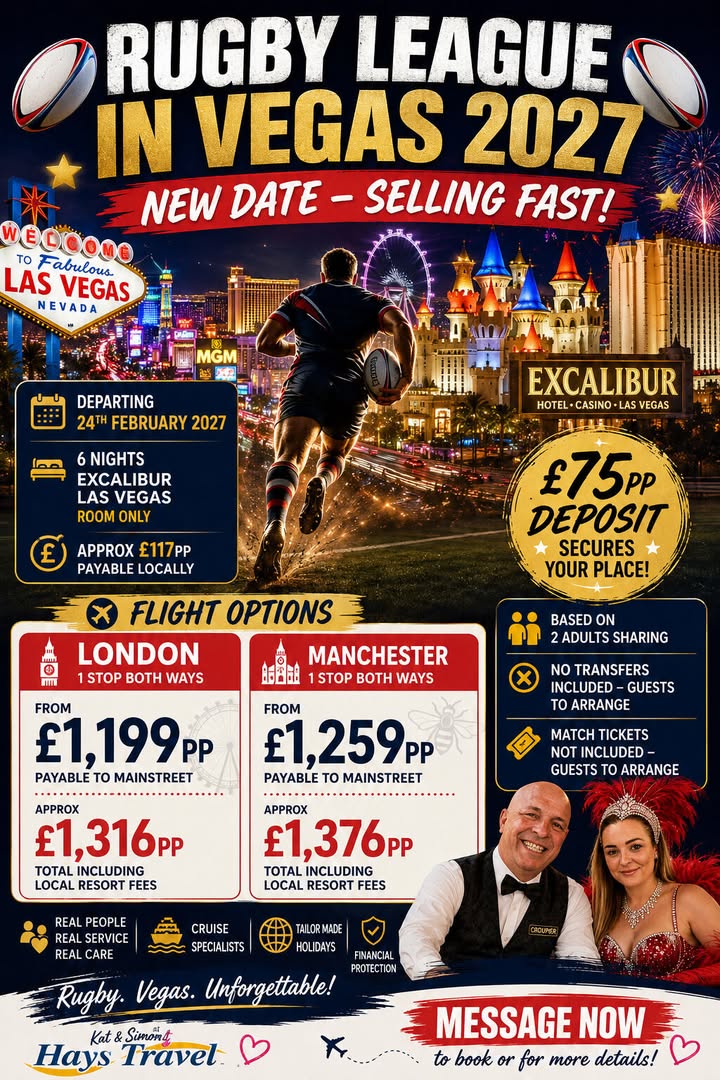 🏉 RUGBY LEAGUE IN VEGAS 2027 🏉