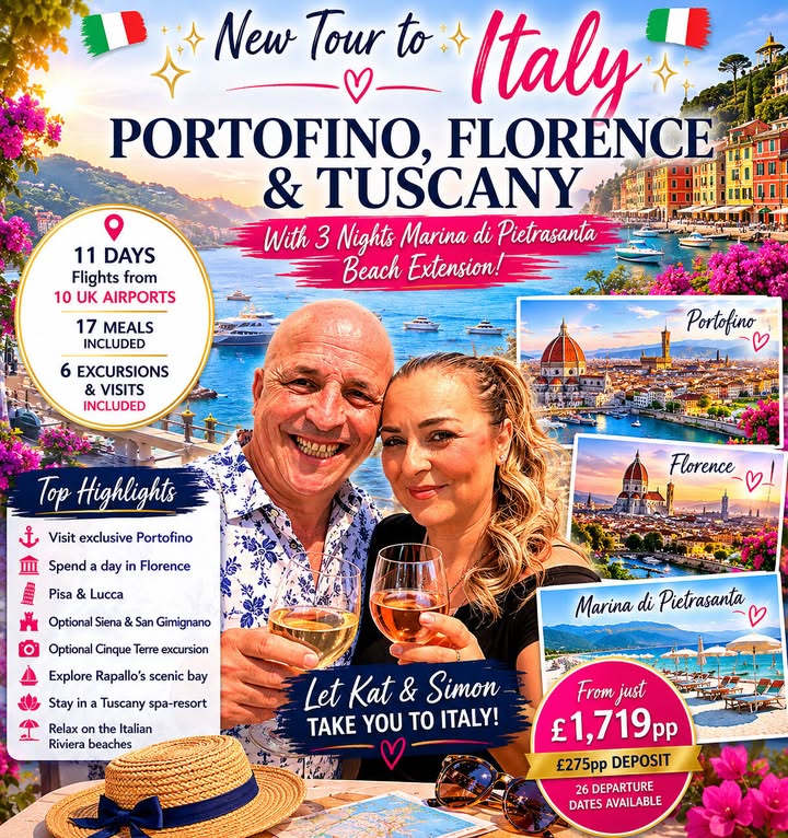 🇮🇹✨ Italian Delights: 11-Day Tour – Portofino, Florence & Tuscany 🏖️
