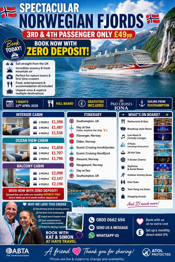 Cruise the Norwegian Fjords in 2028