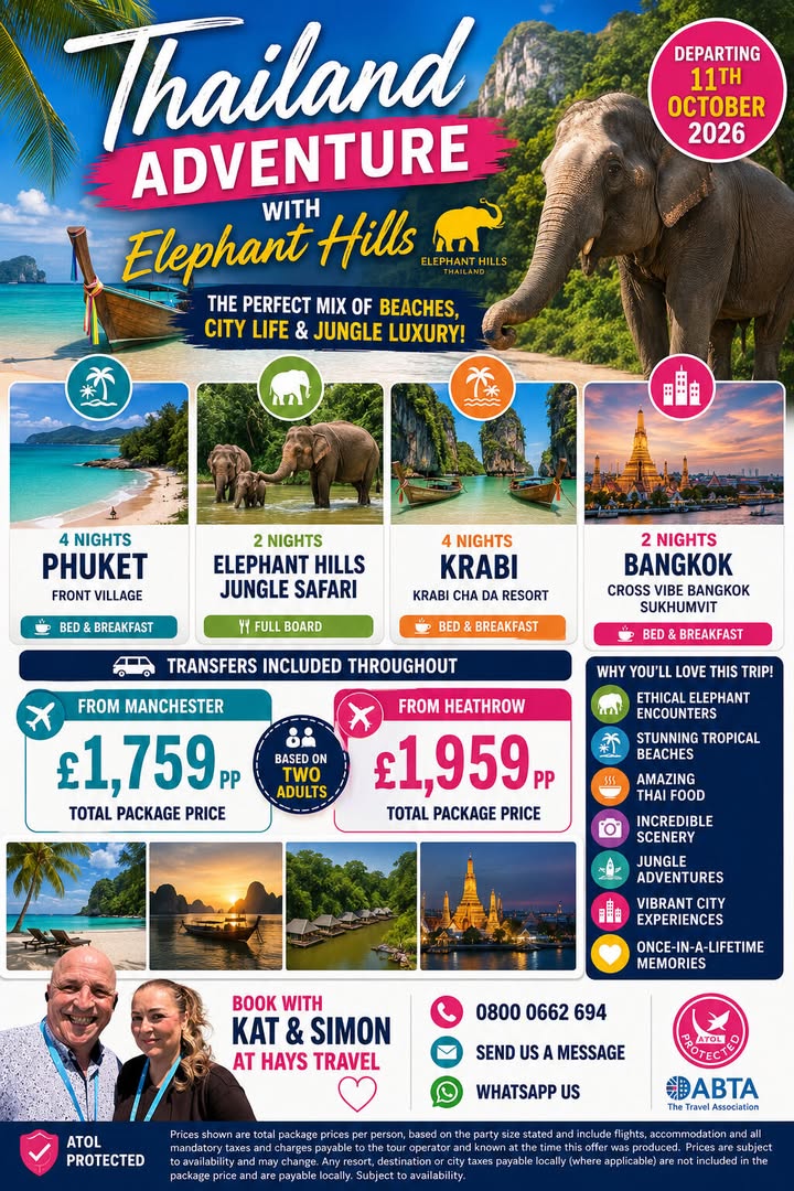 Elephants & Beaches Thai Adventure